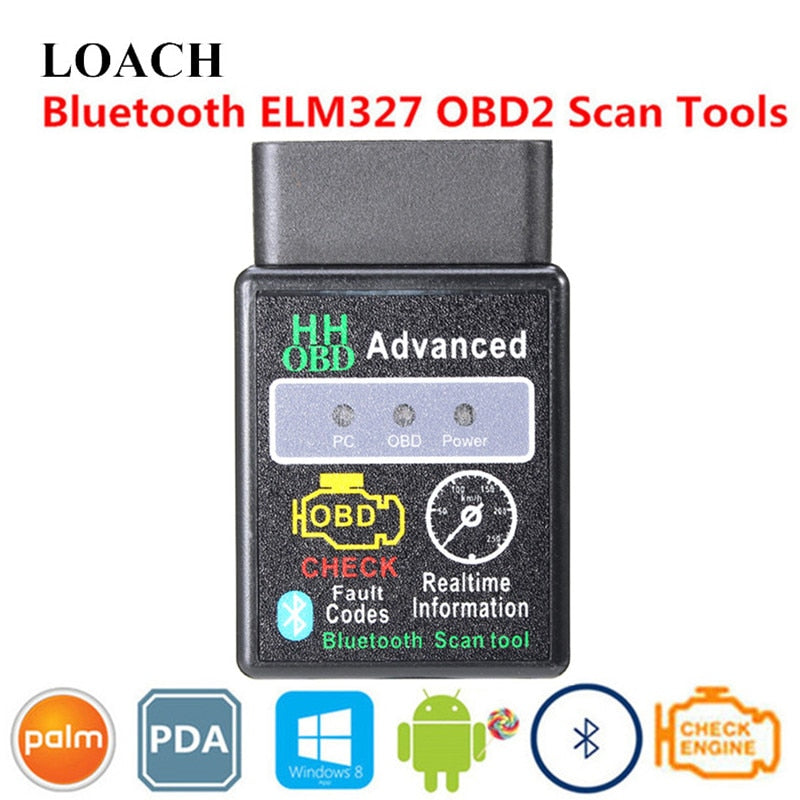 Advanced Smart Mini ELM327 HH Car OBD2 CAN BUS Scanner Tool Bluetooth OBDII Intelligent OBD 2 II Diagnostic Chip Android PC PDA
