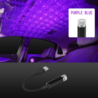 NEW Car Roof Star Light Interior Mini LED Starry Laser Atmosphere Ambient Projector Lights USB Auto Decoration Night Galaxy Lamp