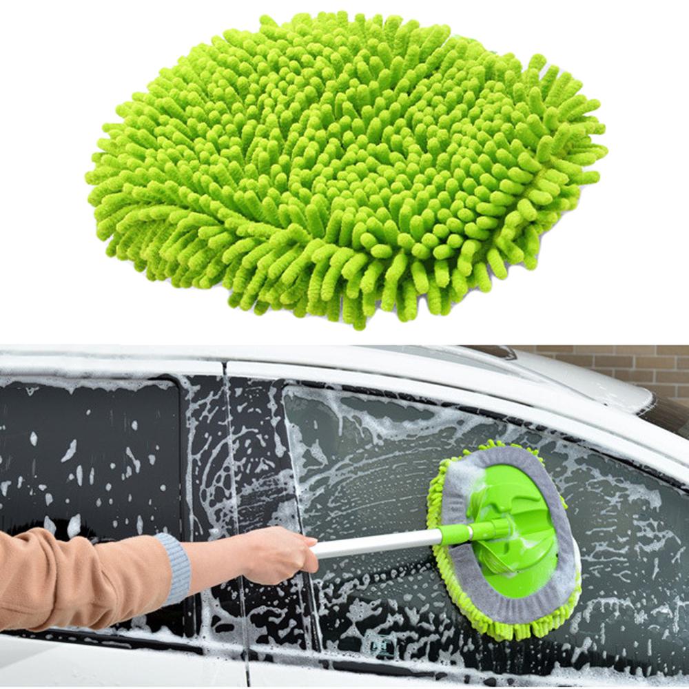 Retractable car wash mop Dust removal Detachable Dual-use mop rag Strong water absorption car cleaning